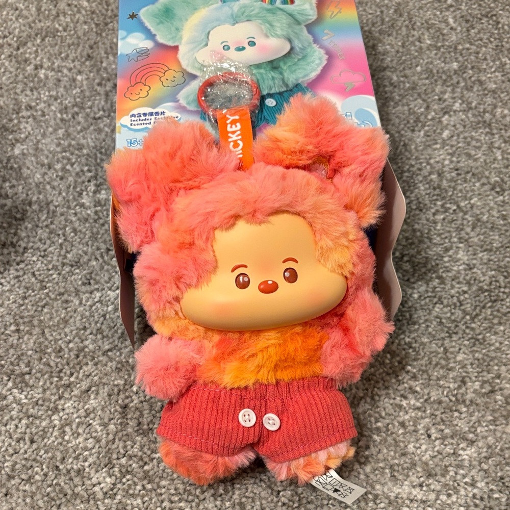Adorable Pink and Orange Stuffed Animal